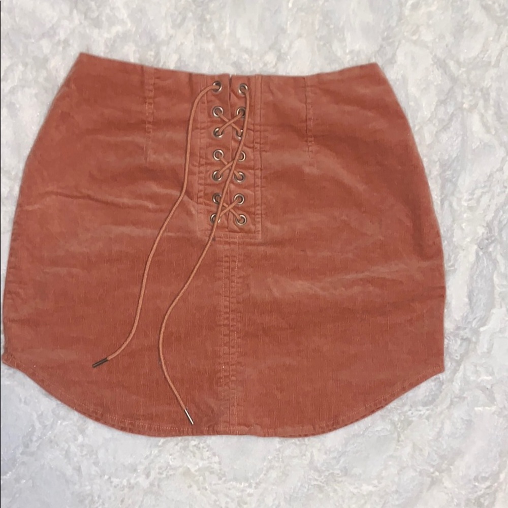 Laced orange skirt